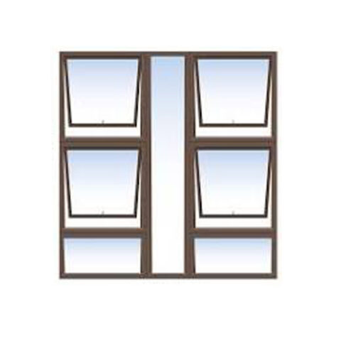 P4tt1515 Aluminium Window Bronze 1500X1500